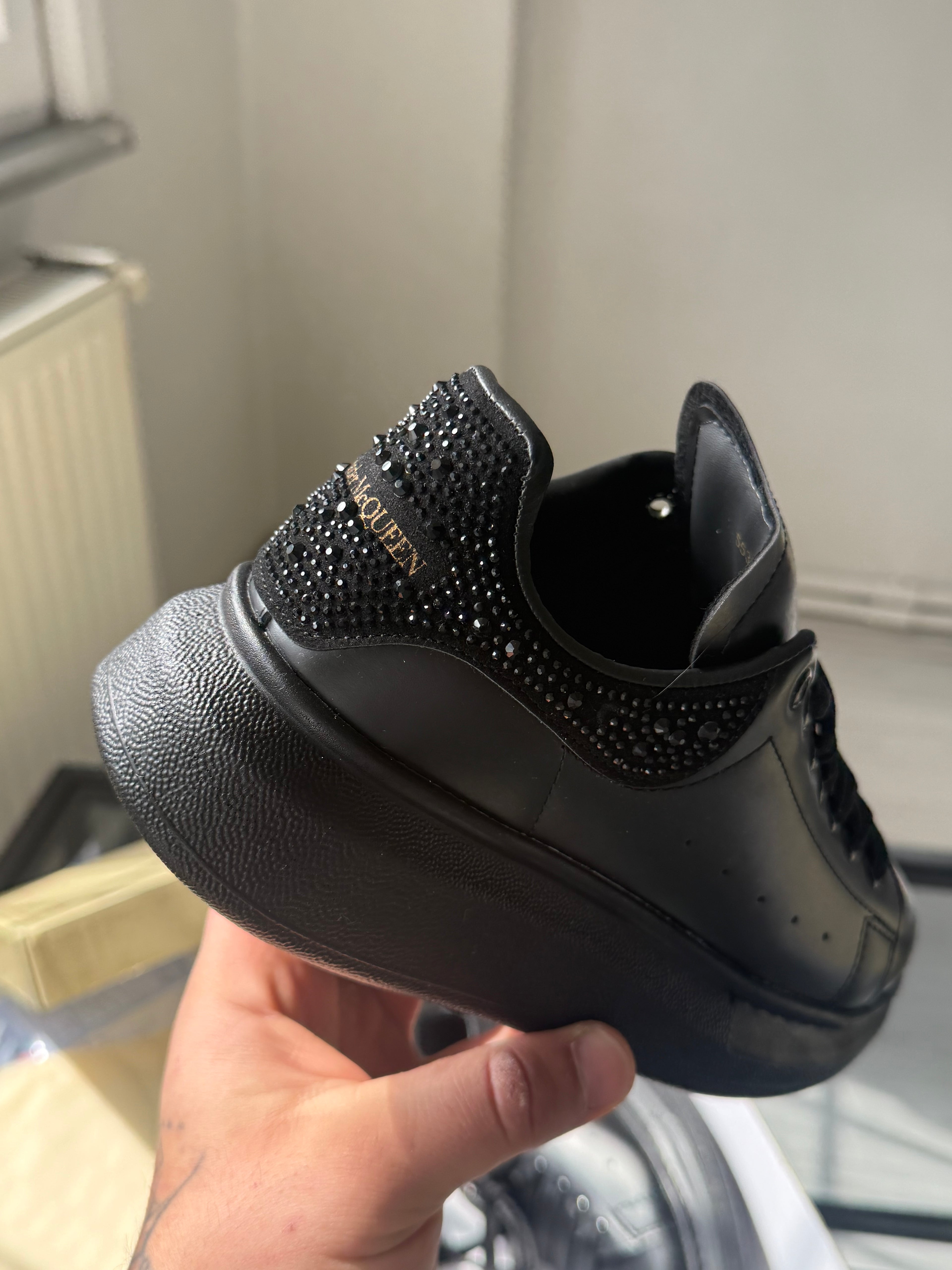 Alexander mcqueen siyah taşlı